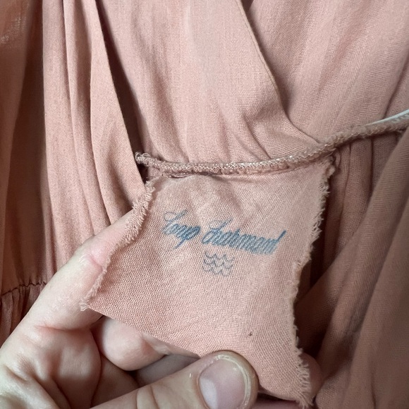 Loup Charmount Cariño Midi Sundress in Salmon Pink - Picture 5 of 11